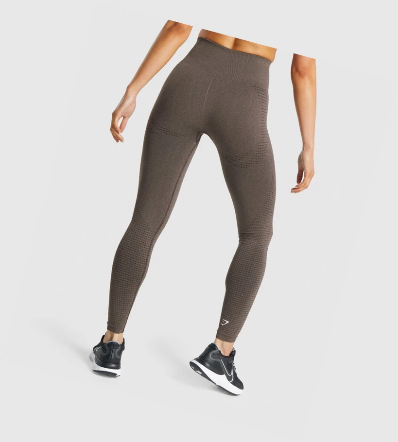 Gymshark Vital Seamless 2.0 High Waisted Leggings Dame Brune | FJASGP984