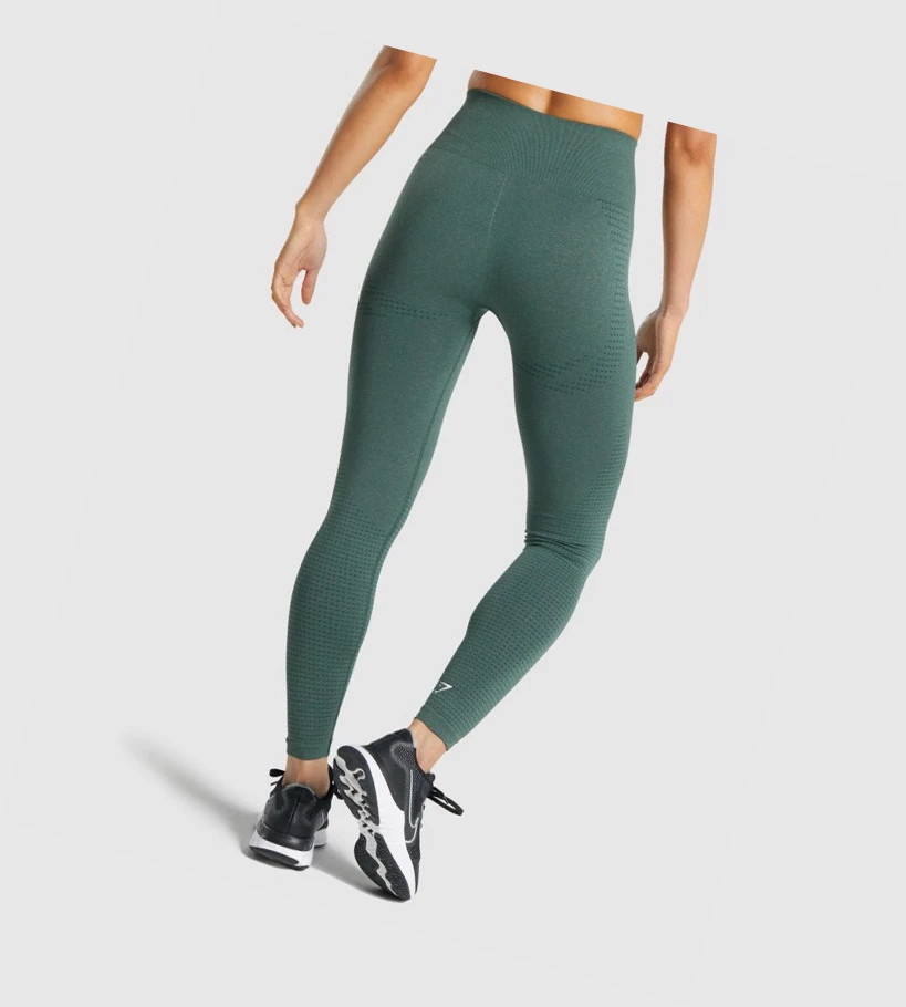 Gymshark Vital Seamless 2.0 High Waisted Leggings Dame Mørke Grønn | GTWIJA832