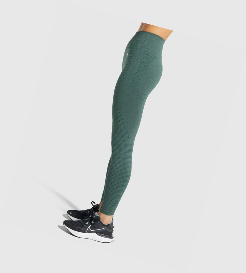 Gymshark Vital Seamless 2.0 High Waisted Leggings Dame Mørke Grønn | GTWIJA832