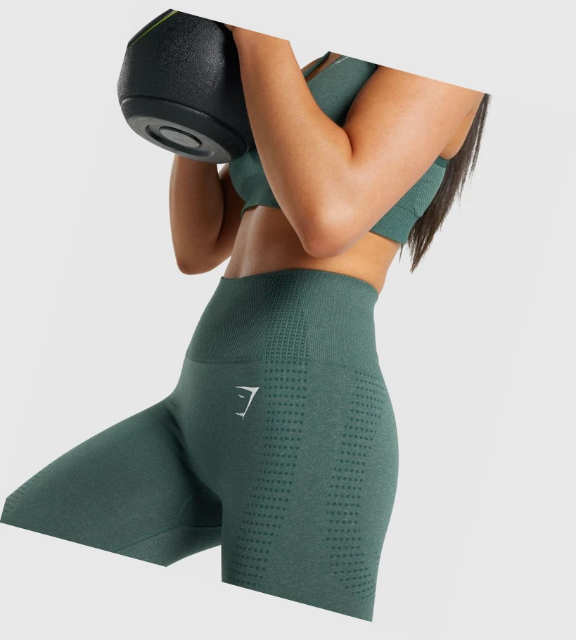 Gymshark Vital Seamless 2.0 High Waisted Leggings Dame Mørke Grønn | GTWIJA832