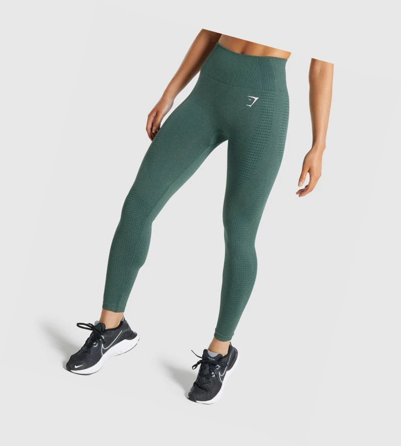 Gymshark Vital Seamless 2.0 High Waisted Leggings Dame Mørke Grønn | GTWIJA832