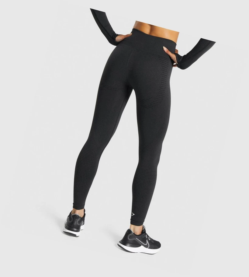 Gymshark Vital Seamless 2.0 High Waisted Leggings Dame Svarte | VJHLCT815