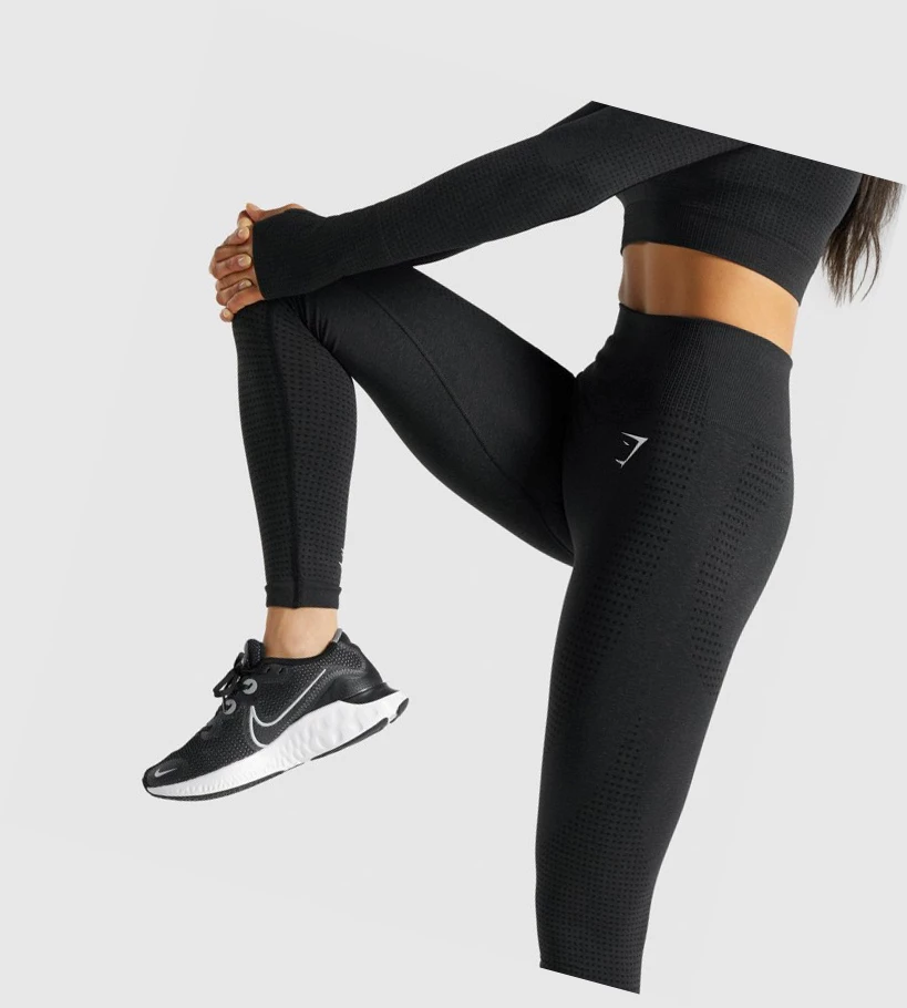 Gymshark Vital Seamless 2.0 High Waisted Leggings Dame Svarte | VJHLCT815