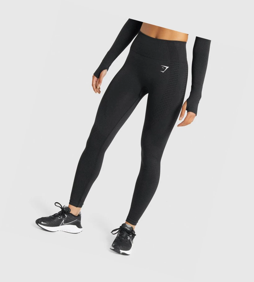 Gymshark Vital Seamless 2.0 High Waisted Leggings Dame Svarte | VJHLCT815