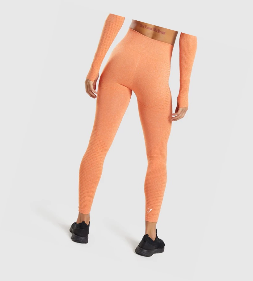 Gymshark Vital Seamless 2.0 High Waisted Leggings Dame Aprikos Oransje | YCTPMZ695