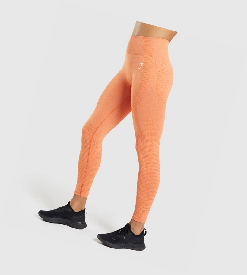 Gymshark Vital Seamless 2.0 High Waisted Leggings Dame Aprikos Oransje | YCTPMZ695