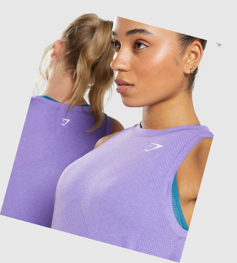 Gymshark Vital Seamless 2.0 Light Singlet Dame Lyse Lilla | TCKEVH740