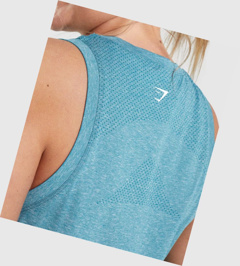 Gymshark Vital Seamless 2.0 Light Singlet Dame Turkis | UIEGOV062