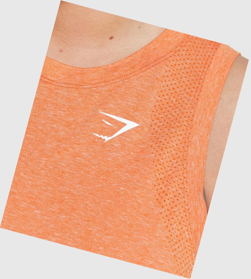 Gymshark Vital Seamless 2.0 Light Singlet Dame Aprikos Oransje | ZCJTIY480