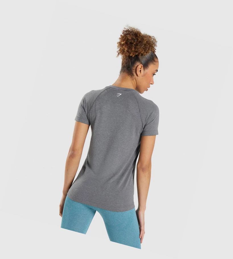 Gymshark Vital Seamless 2.0 Light T-skjorte Dame Grå | RCDPYA718