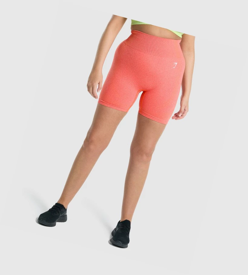 Gymshark Vital Seamless 2.0 Shorts Dame Oransje | HXANPU532