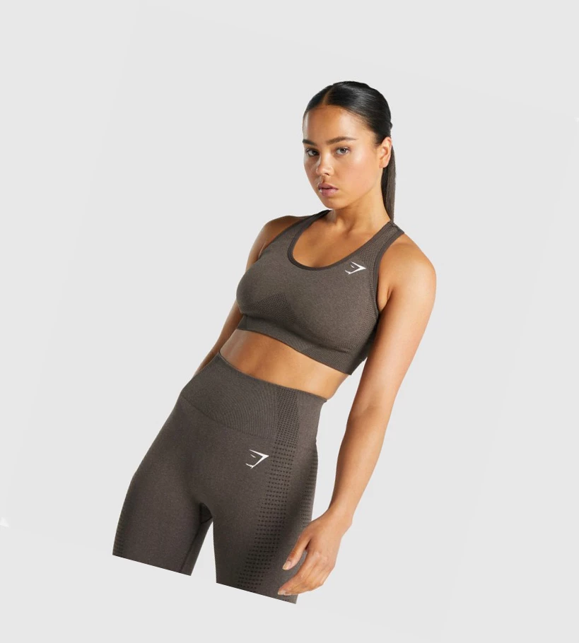 Gymshark Vital Seamless 2.0 Sports Bh Dame Brune | DOCSBZ045