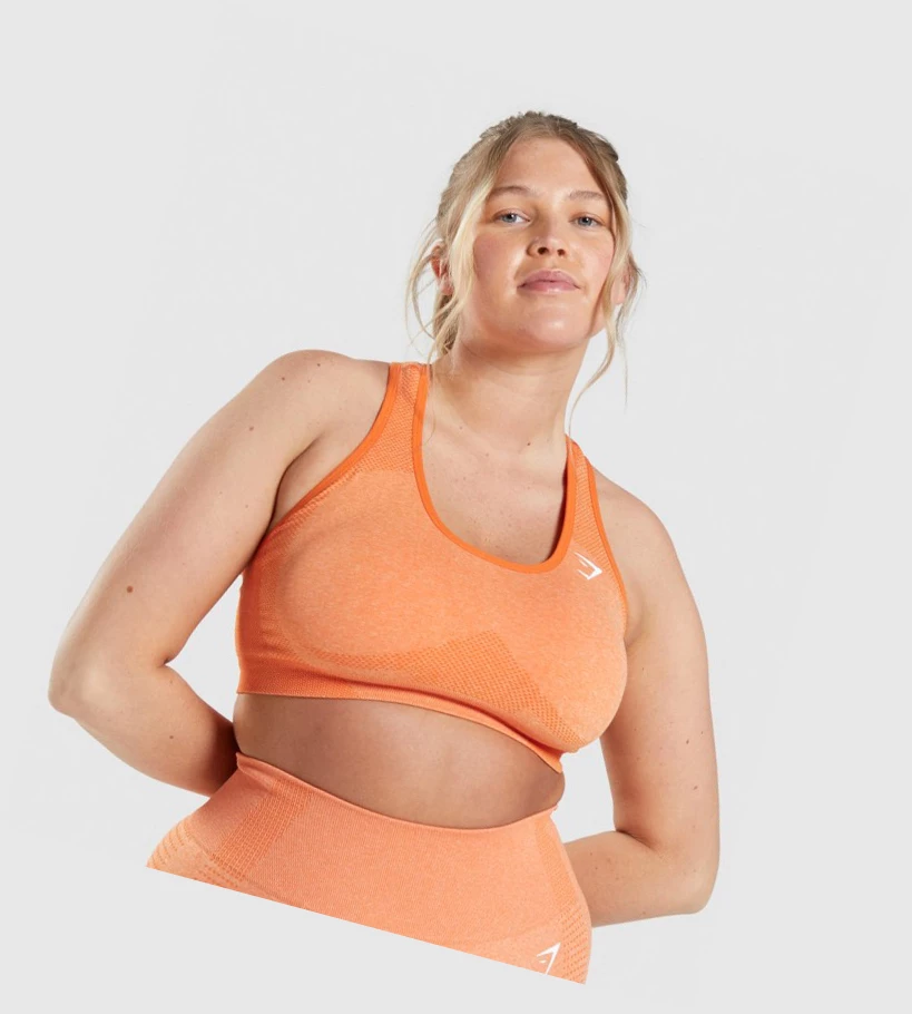 Gymshark Vital Seamless 2.0 Sports Bh Dame Aprikos Oransje | QYRHDK785