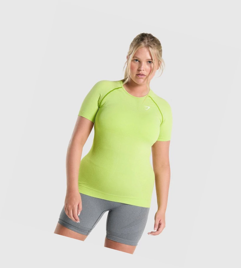 Gymshark Vital Seamless 2.0 T-skjorte Dame Gul | VRPQIN860