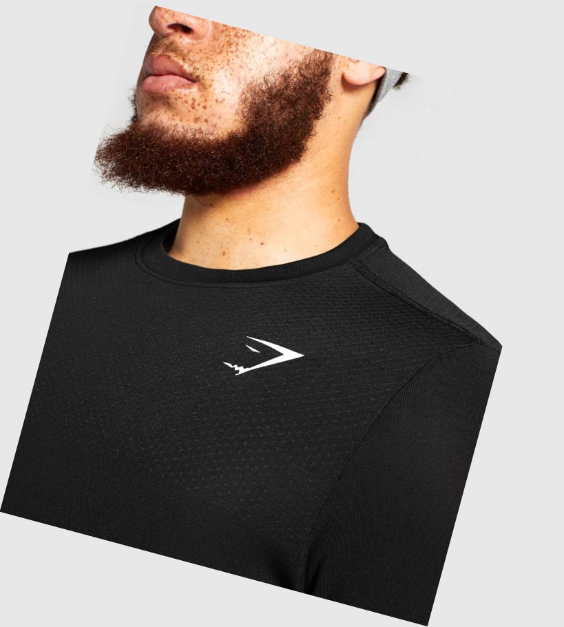 Gymshark Vital Seamless T-skjorte Herre Svarte | HNIBYE180