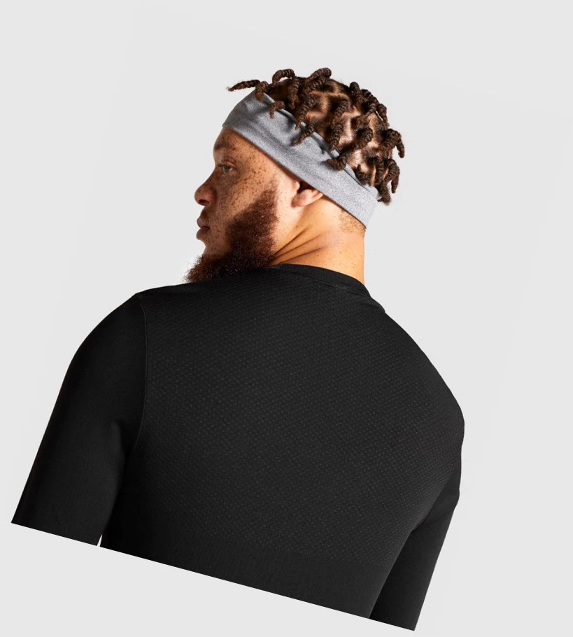 Gymshark Vital Seamless T-skjorte Herre Svarte | HNIBYE180