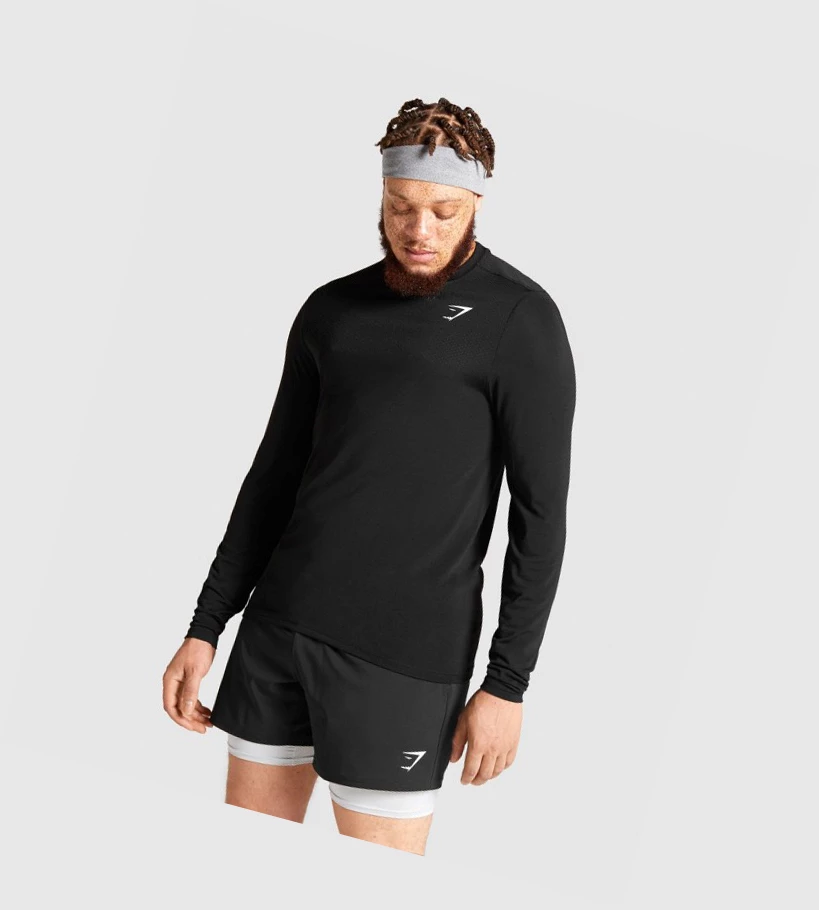 Gymshark Vital Seamless T-skjorte Herre Svarte | HNIBYE180