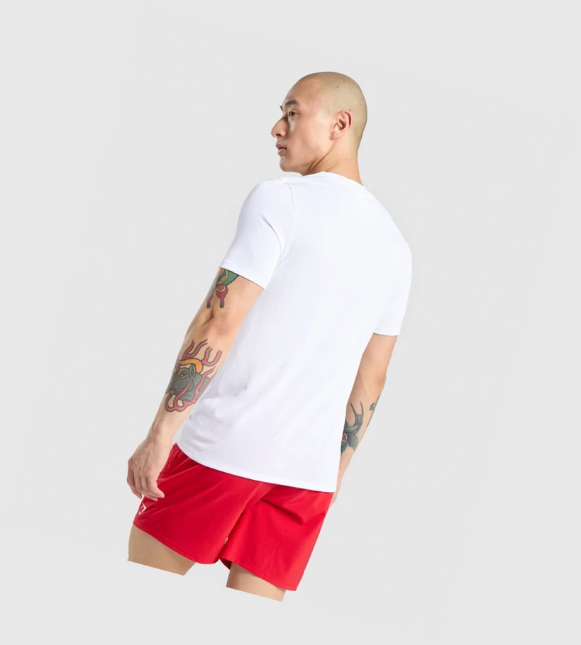 Gymshark Vital T-skjorte Herre Hvite | TJYDNS651