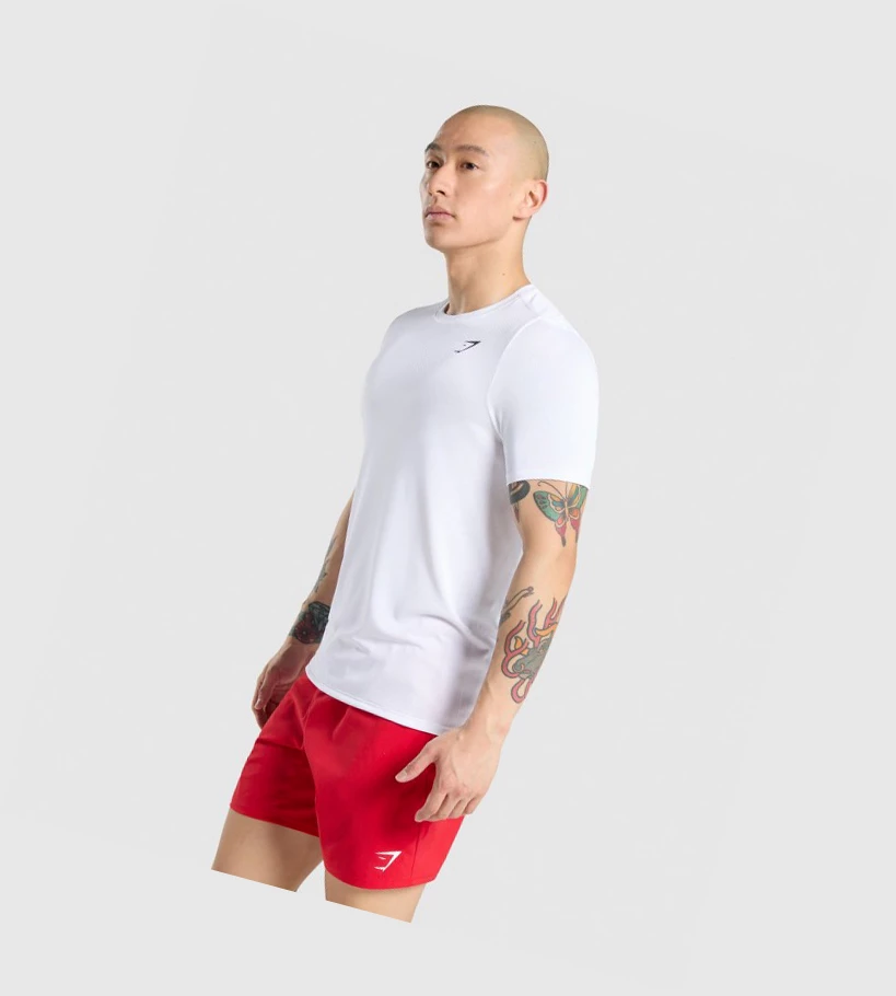 Gymshark Vital T-skjorte Herre Hvite | TJYDNS651