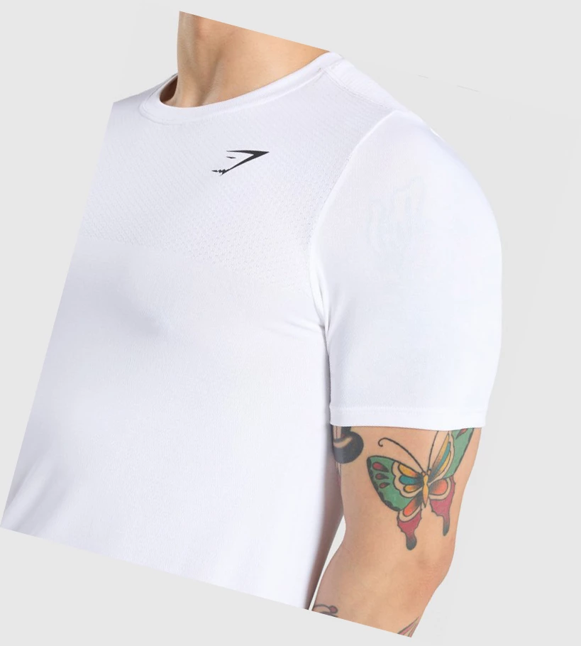 Gymshark Vital T-skjorte Herre Hvite | TJYDNS651