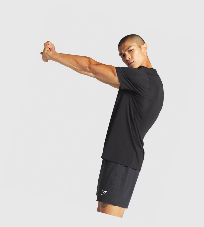 Gymshark Vital T-skjorte Herre Svarte | LZJCQG876