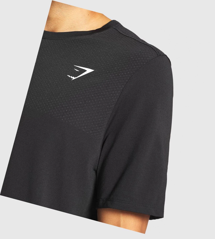 Gymshark Vital T-skjorte Herre Svarte | LZJCQG876