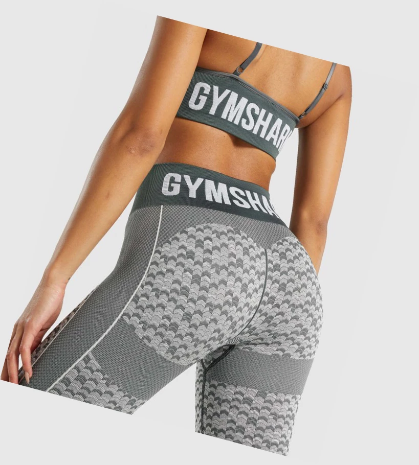 Gymshark WTFlex Seamless High Waisted Leggings Dame Grå | TZRMIK246