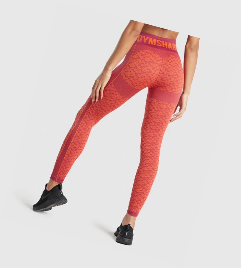 Gymshark WTFlex Seamless High Waisted Leggings Dame Rosa | UXNYLP921