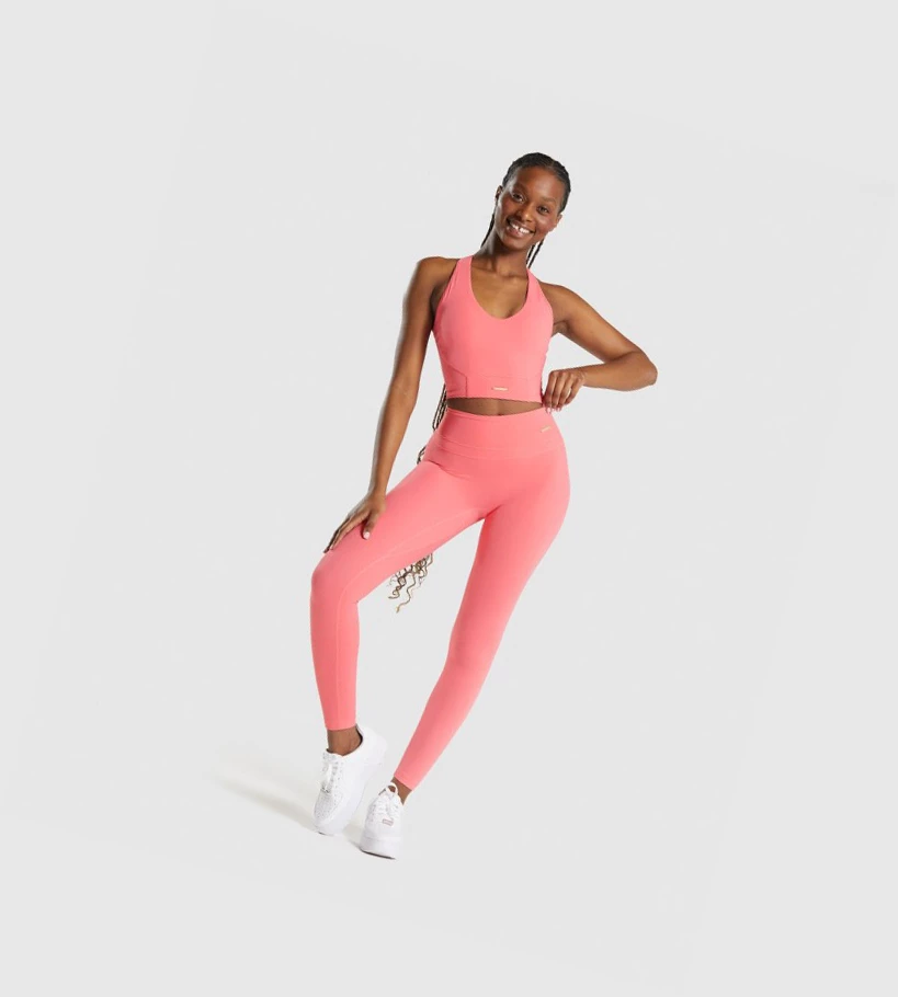 Gymshark Whitney Crop Singlet Dame Rosa | BUVXCE310