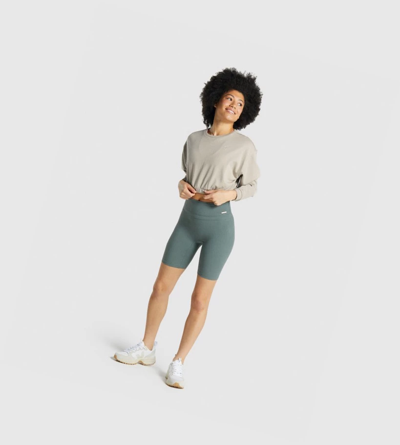 Gymshark Whitney Cropped Klær Dame Hvite | GWIAHY618