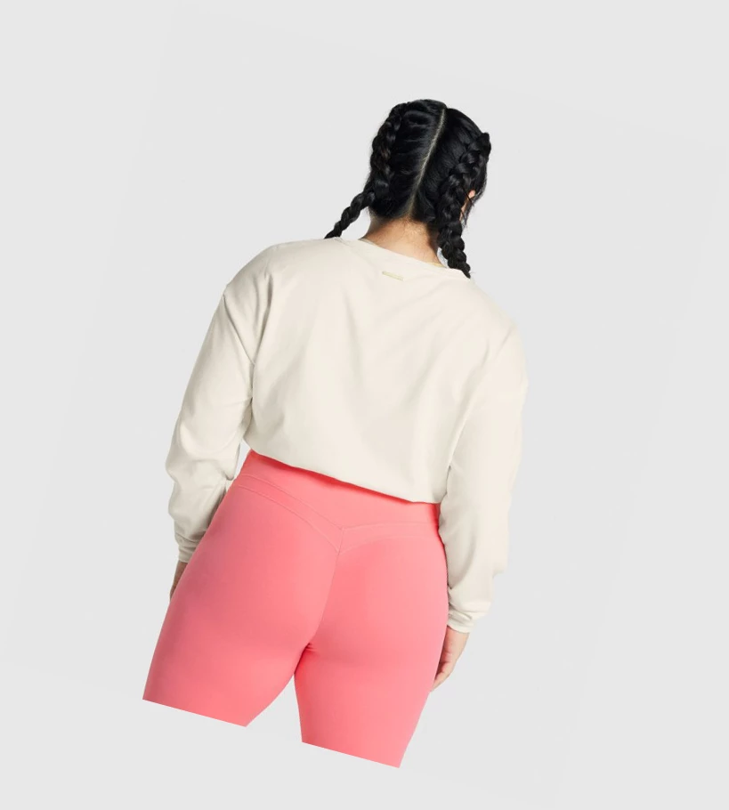 Gymshark Whitney Cropped Klær Dame Hvite | YXTHLA783