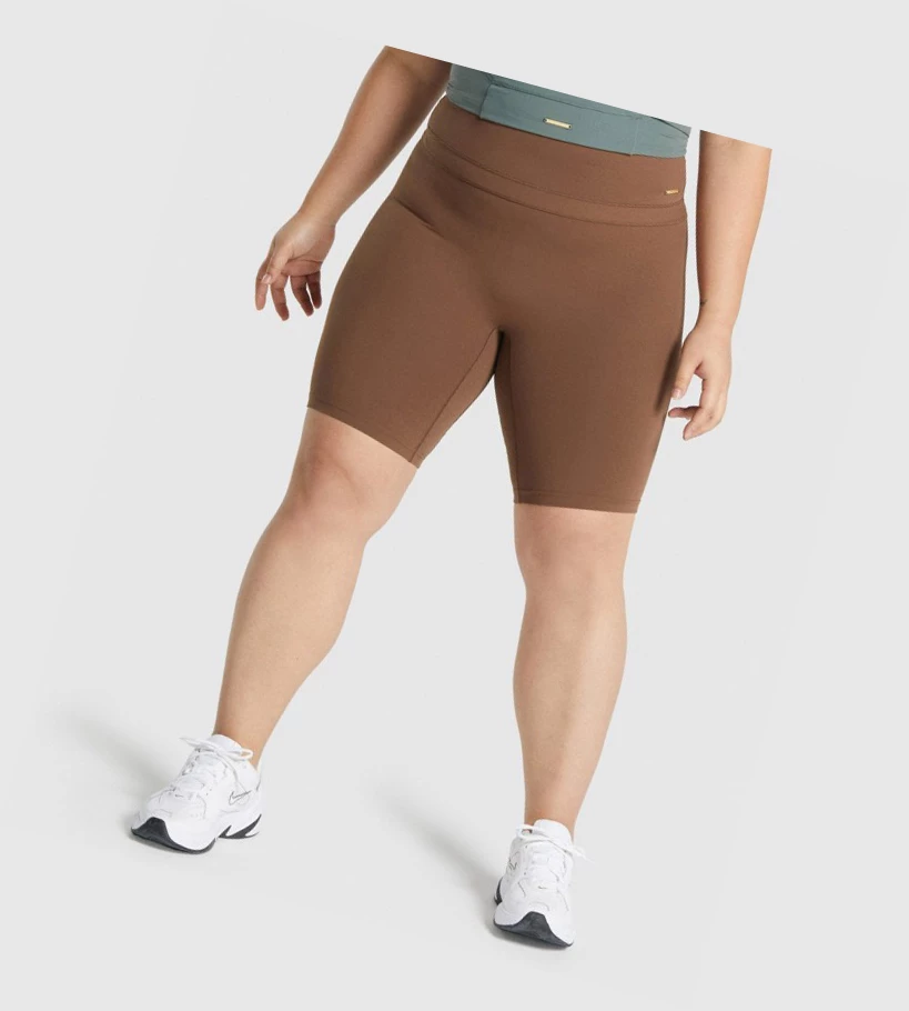 Gymshark Whitney Cycling Shorts Dame Brune | JGTQPH392