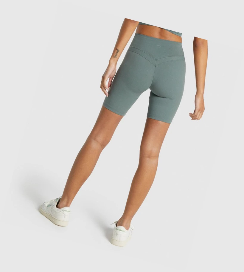 Gymshark Whitney Cycling Shorts Dame Grønn | ZQHLDN956