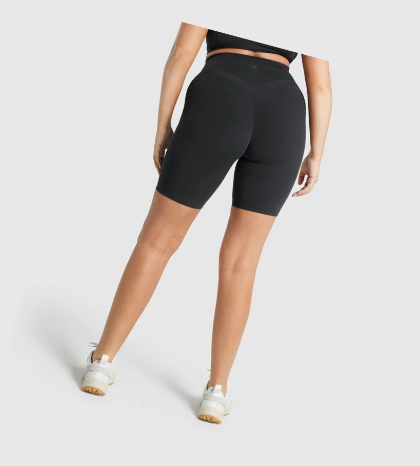 Gymshark Whitney Cycling Shorts Dame Svarte | WQRHDI054