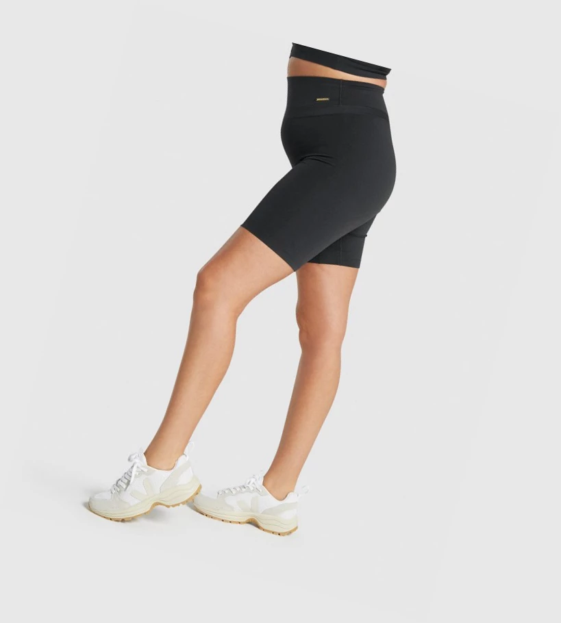 Gymshark Whitney Cycling Shorts Dame Svarte | WQRHDI054