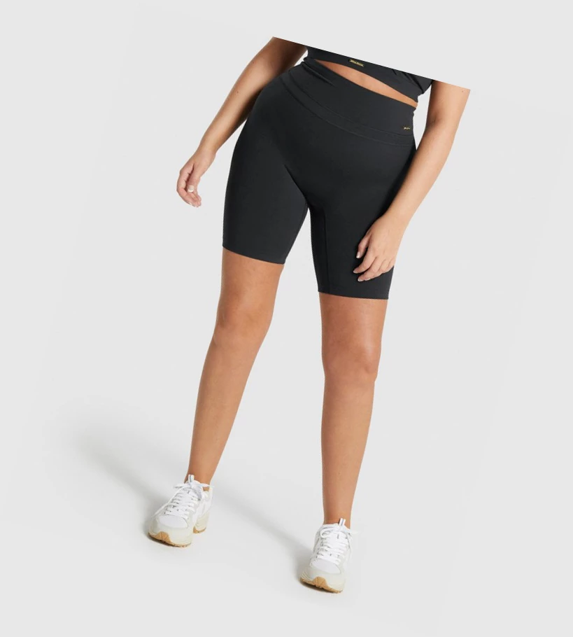 Gymshark Whitney Cycling Shorts Dame Svarte | WQRHDI054