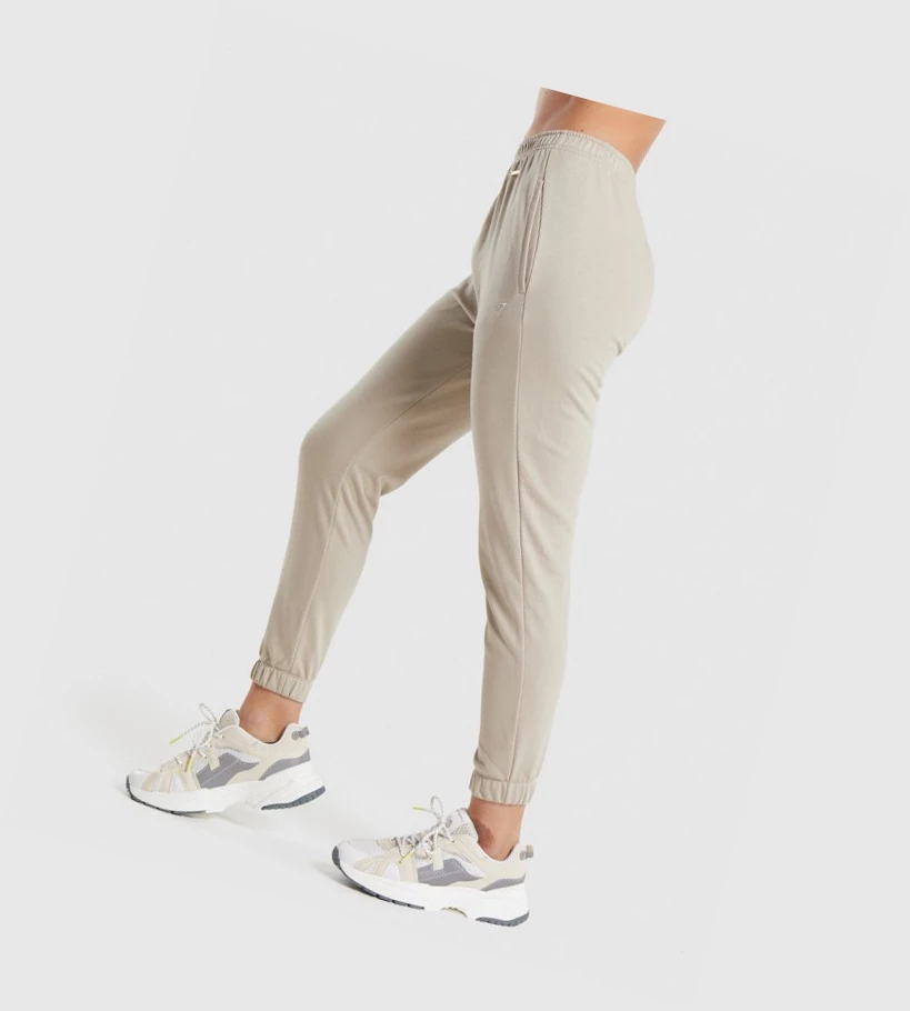 Gymshark Whitney Loose Joggebukser Dame Hvite | JBZNFO619