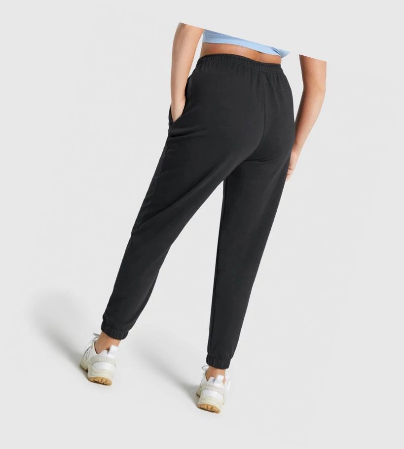 Gymshark Whitney Loose Joggebukser Dame Svarte | KZBOHG068