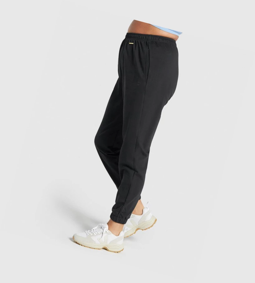 Gymshark Whitney Loose Joggebukser Dame Svarte | KZBOHG068