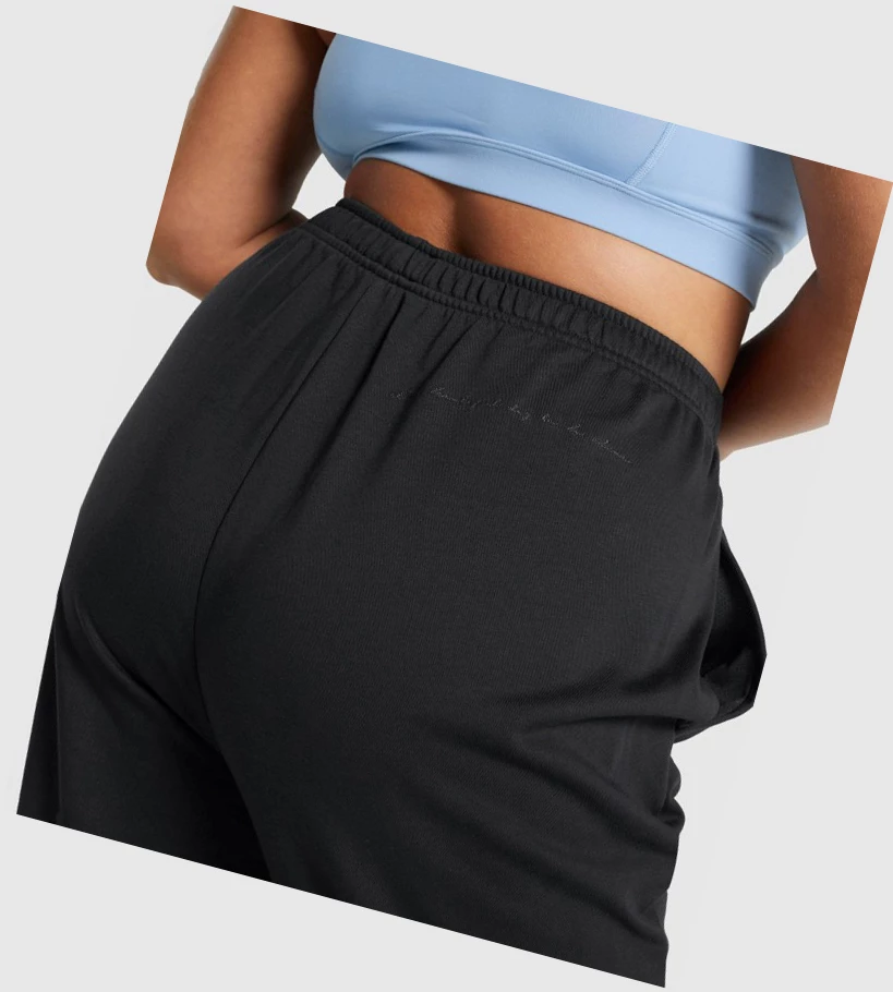 Gymshark Whitney Loose Joggebukser Dame Svarte | KZBOHG068