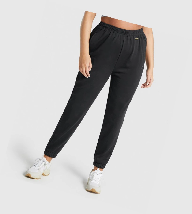 Gymshark Whitney Loose Joggebukser Dame Svarte | KZBOHG068