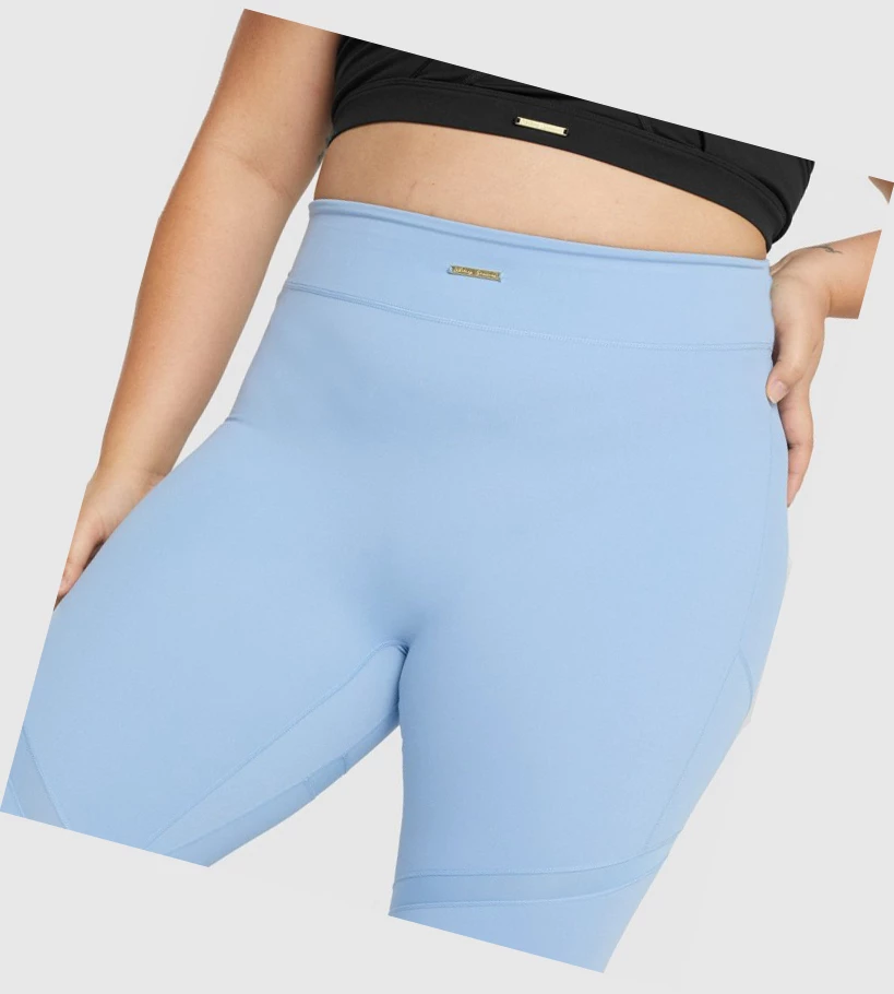 Gymshark Whitney Mesh High Waisted Leggings Dame Blå | GBESVW814