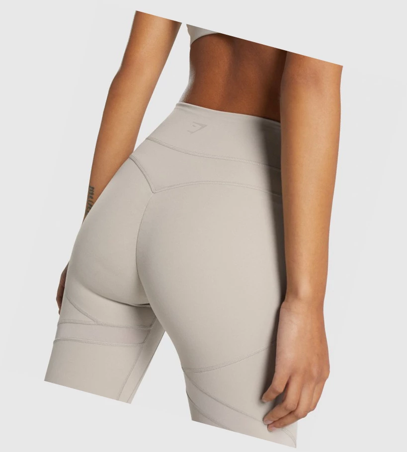 Gymshark Whitney Mesh High Waisted Leggings Dame Hvite | QFVWJE901