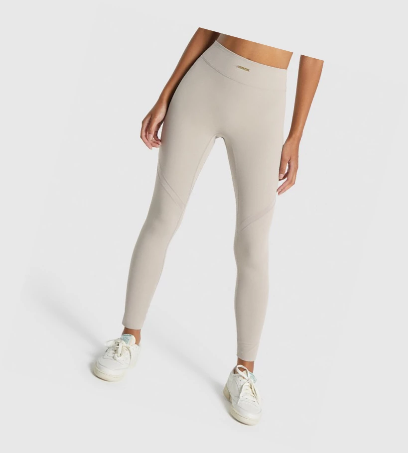 Gymshark Whitney Mesh High Waisted Leggings Dame Hvite | QFVWJE901