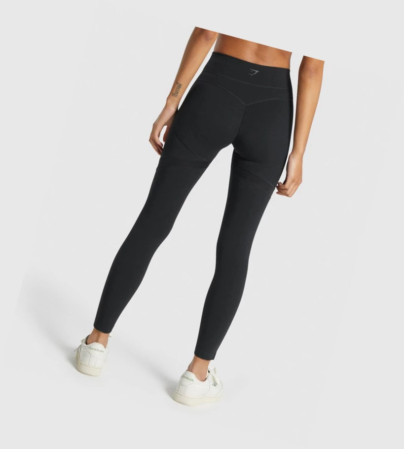 Gymshark Whitney Mesh High Waisted Leggings Dame Svarte | ZVUJCF701