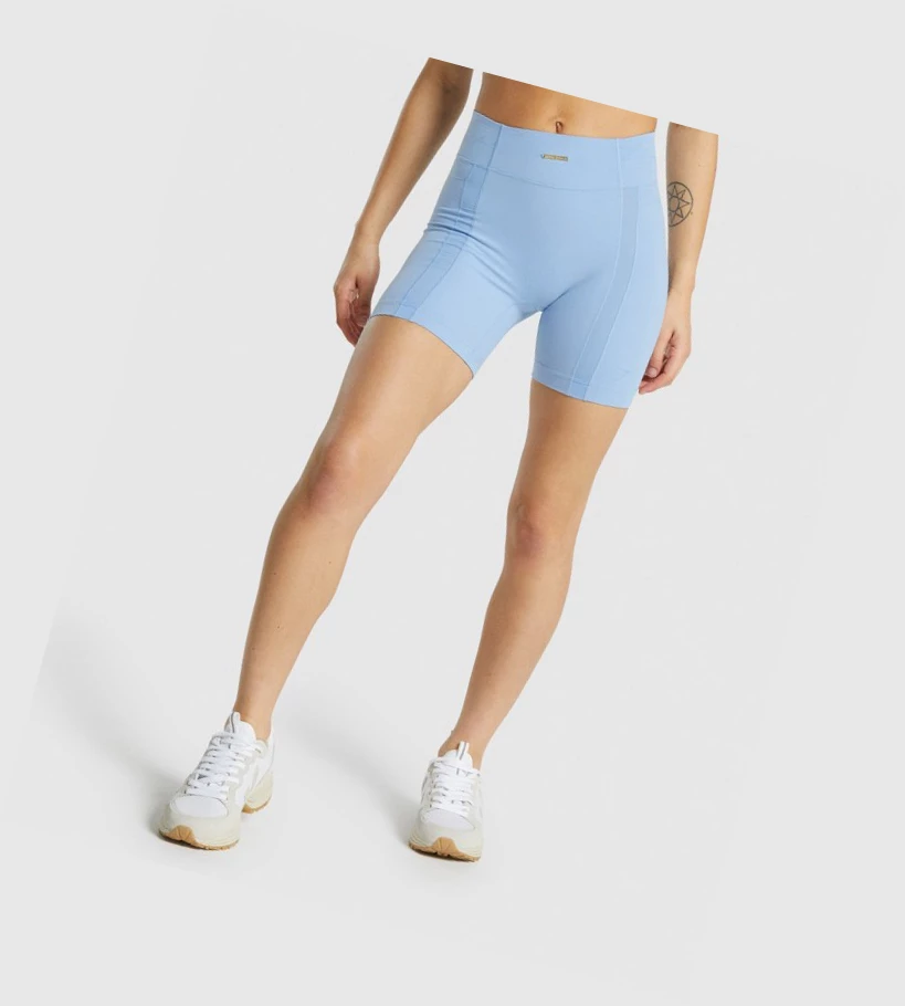 Gymshark Whitney Mesh Shorts Dame Blå | KDMWXI423