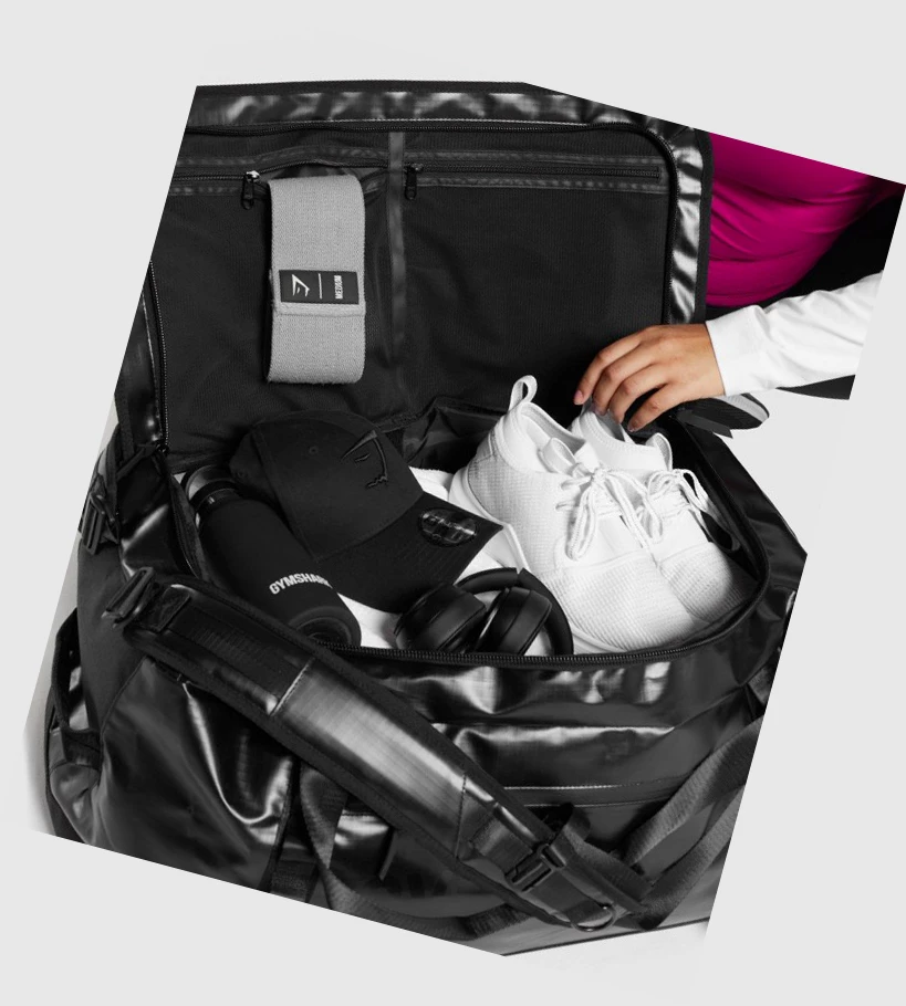 Gymshark X-Series Duffle Veske & Ryggsekk Dame Svarte | ADYVZQ356