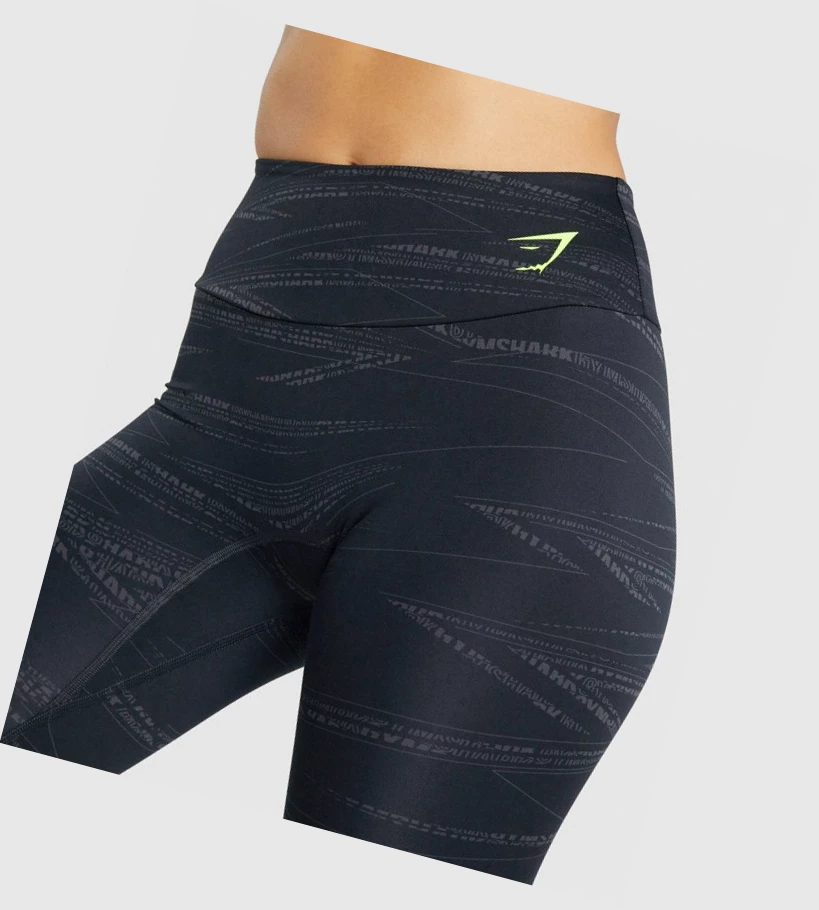 Gymshark Zone Grafiske High Waisted Leggings Dame Svarte Grå | FXAOZE893