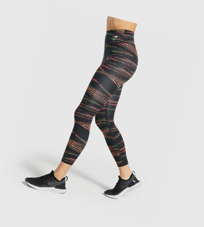 Gymshark Zone Grafiske High Waisted Leggings Dame Svarte | NAZFBL716