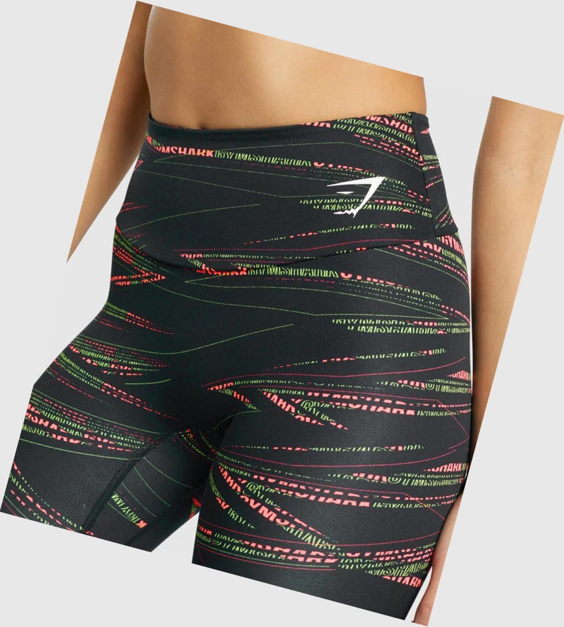 Gymshark Zone Grafiske High Waisted Leggings Dame Svarte | NAZFBL716